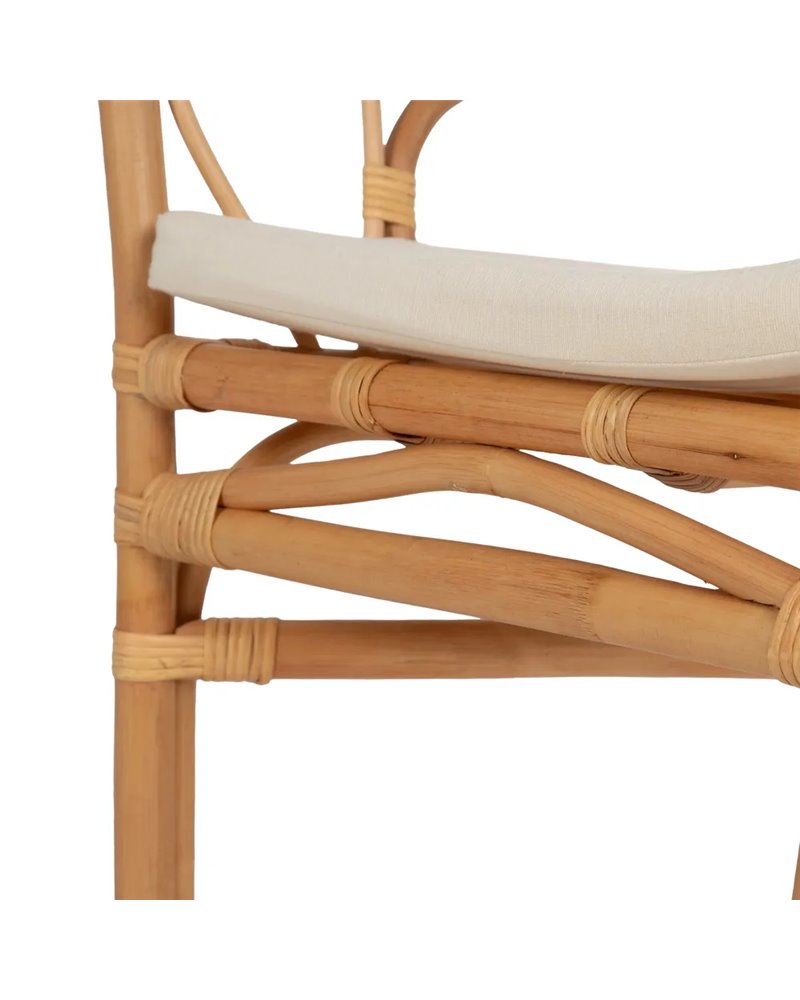 SILLA NATURAL RATÁN SALÓN 58 X 59 X 78 CM