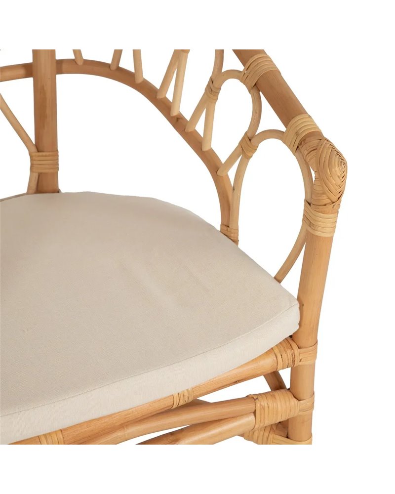 SILLA NATURAL RATÁN SALÓN 58 X 59 X 78 CM