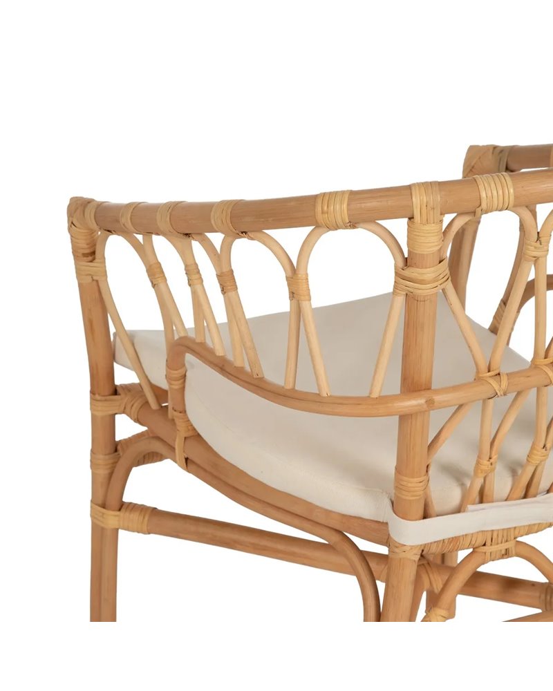 SILLA NATURAL RATÁN SALÓN 58 X 59 X 78 CM