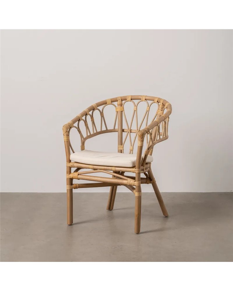 SILLA MIEL RATÁN SALÓN 58 X 59 X 78 CM