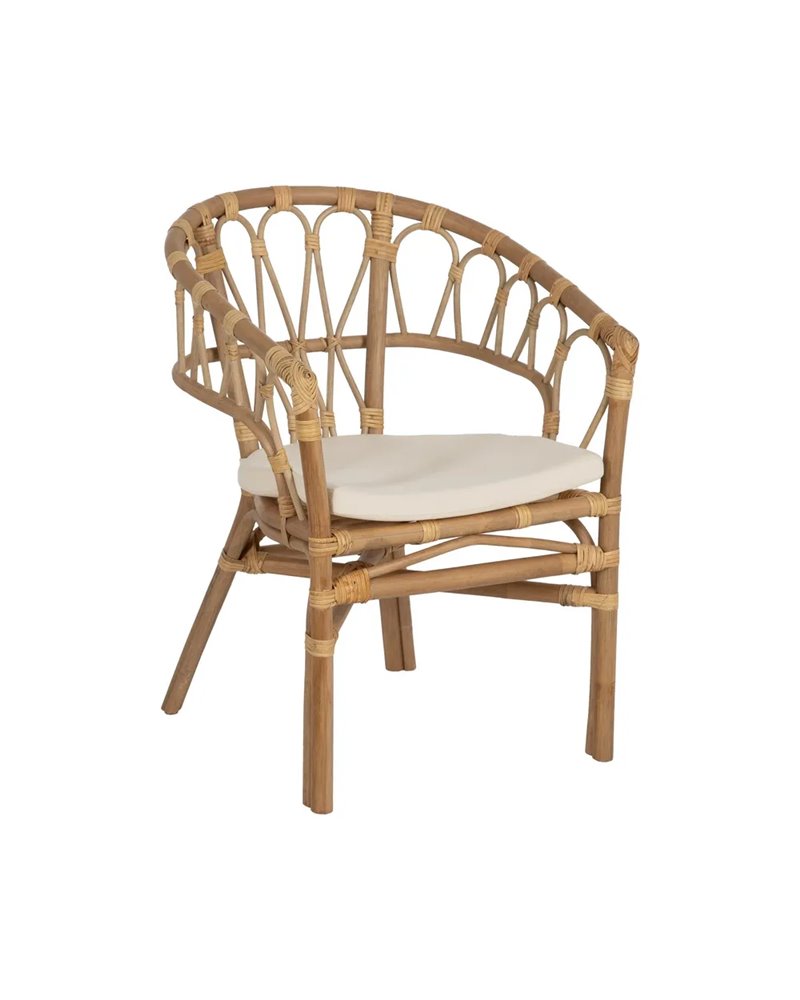 SILLA MIEL RATÁN SALÓN 58 X 59 X 78 CM