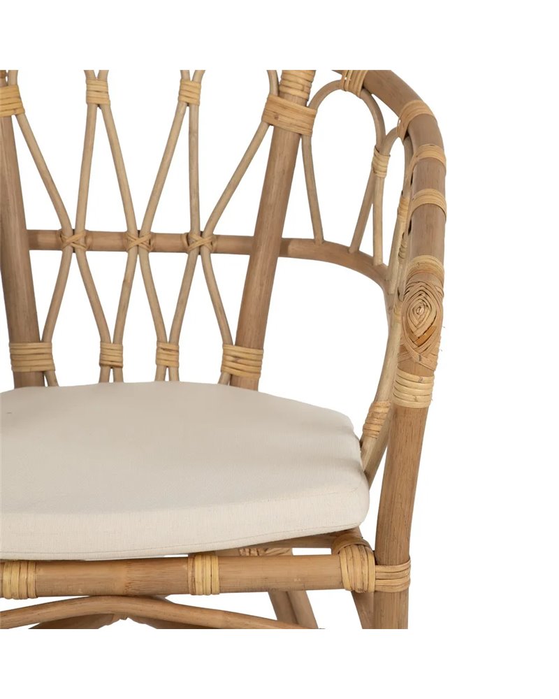 SILLA MIEL RATÁN SALÓN 58 X 59 X 78 CM