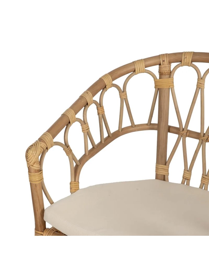 SILLA MIEL RATÁN SALÓN 58 X 59 X 78 CM