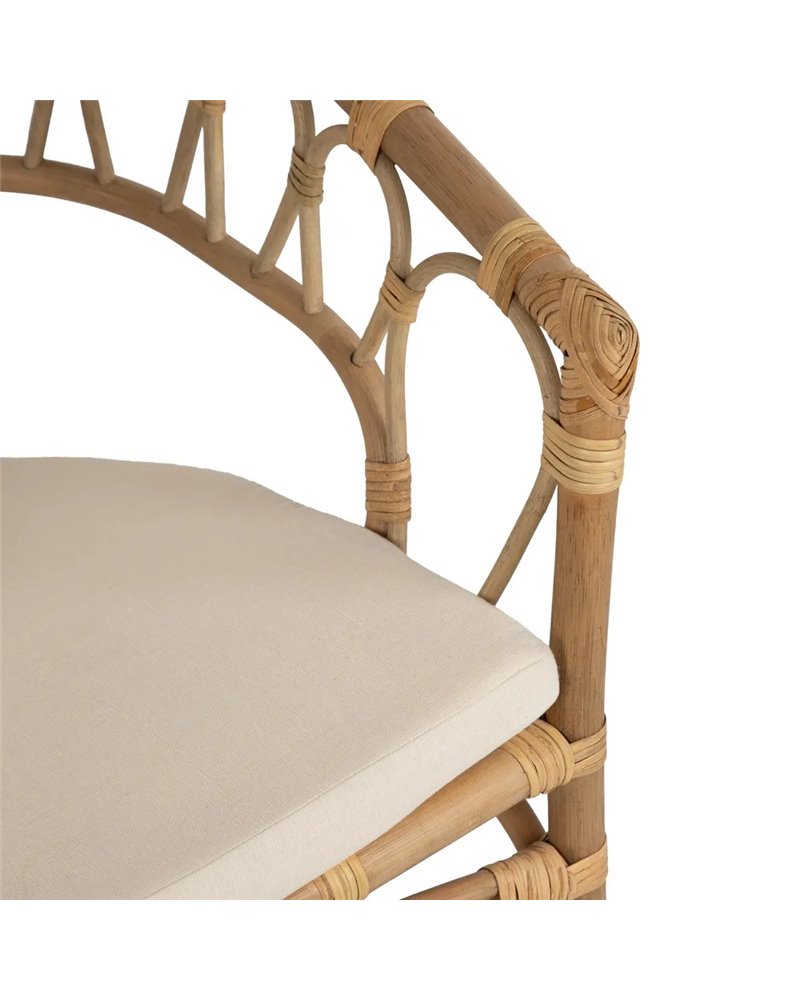 SILLA MIEL RATÁN SALÓN 58 X 59 X 78 CM