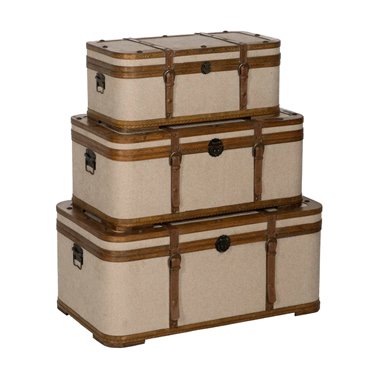 S/3 BAÚL BEIGE MADERA /...