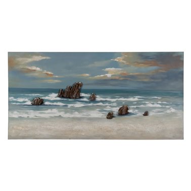PINTURA MAR AZUL LIENZO 70 X 3,50 X 140 CM