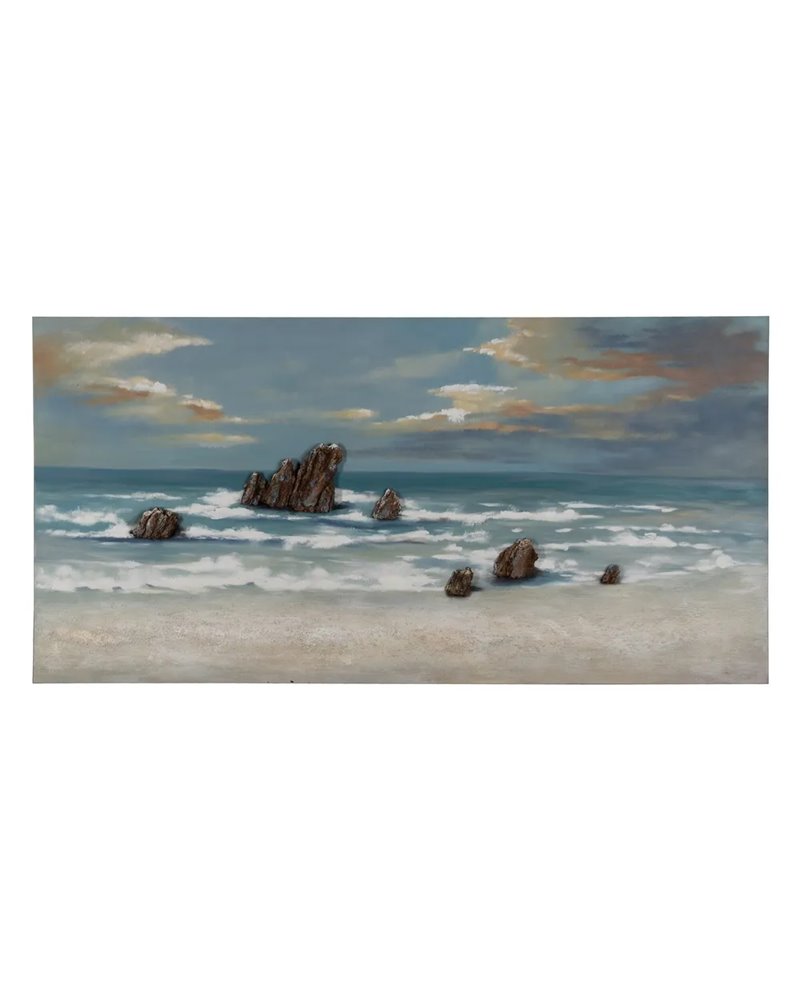 PINTURA MAR AZUL LIENZO 70 X 3,50 X 140 CM
