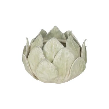 MACETERO HOJAS VERDE CERÁMICA 17 X 17 X 12 CM