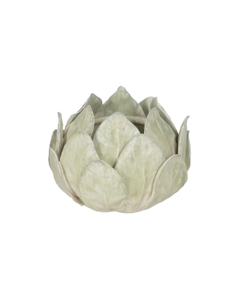 MACETERO HOJAS VERDE CERÁMICA 17 X 17 X 12 CM