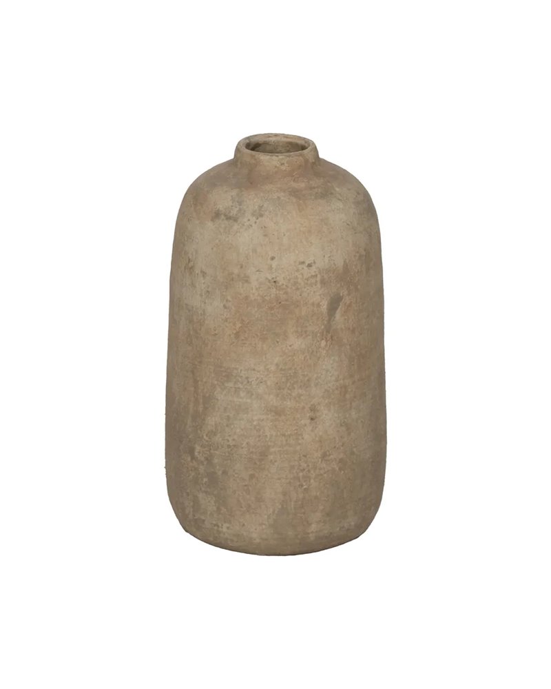 JARRÓN GRIS CERÁMICA DECORACIÓN 13,50 X 13,50 X 24 CM