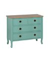 CÓMODA TURQUESA MADERA 93 X 38 X 78 CM