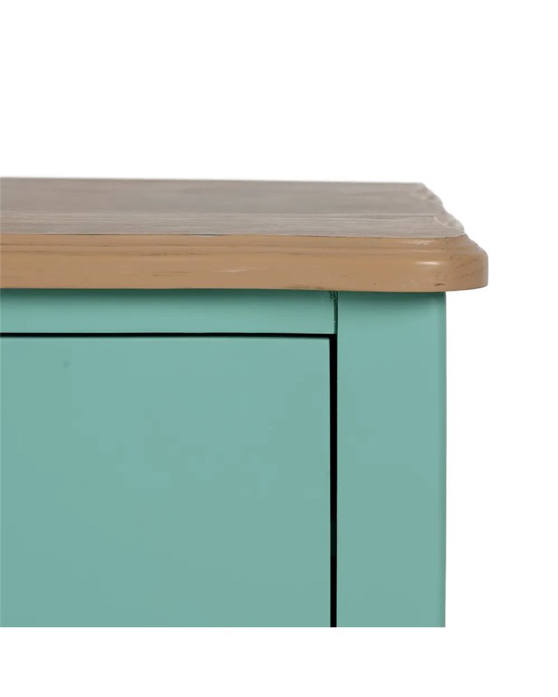 CÓMODA TURQUESA MADERA 93 X 38 X 78 CM