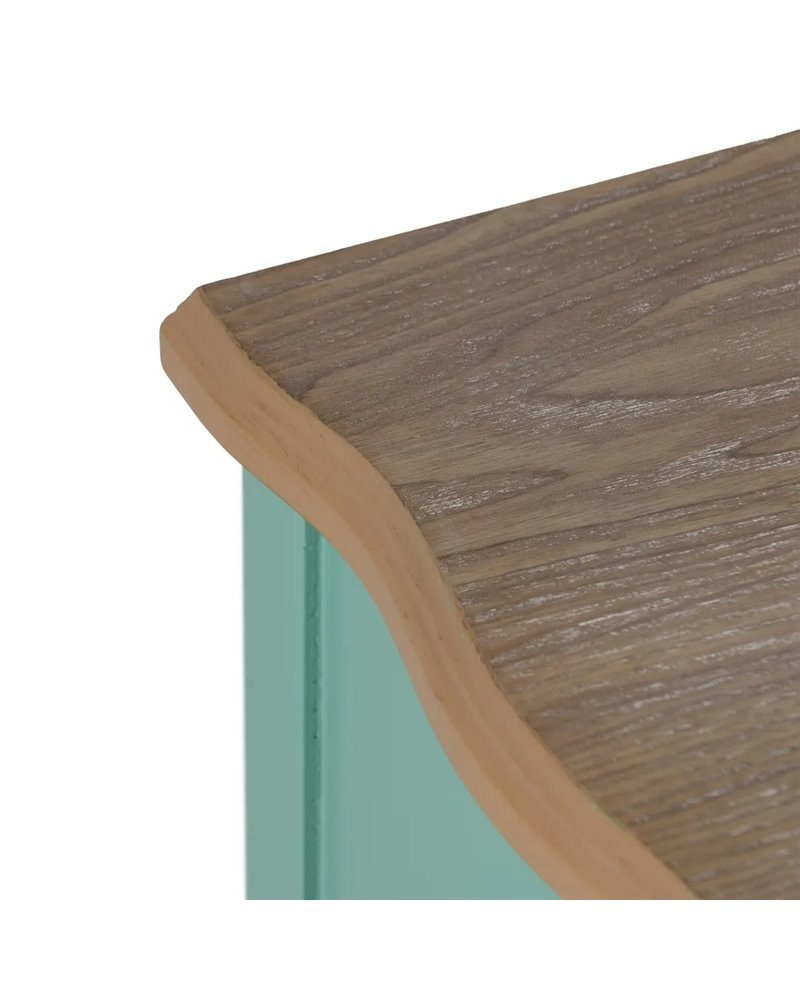 MESITA TURQUESA MADERA 80 X 38 X 65,50 CM