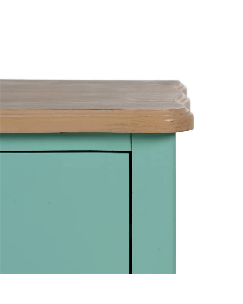 MESITA TURQUESA MADERA 80 X 38 X 65,50 CM