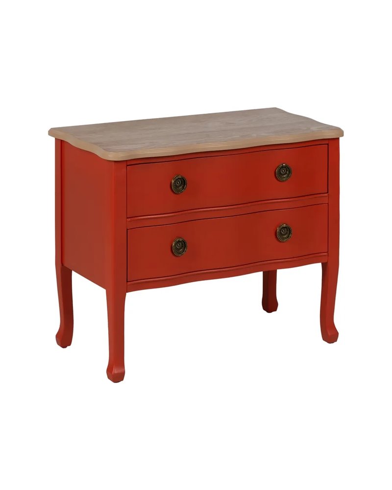 MESITA TERRACOTA MADERA 80 X 38 X 65,50 CM