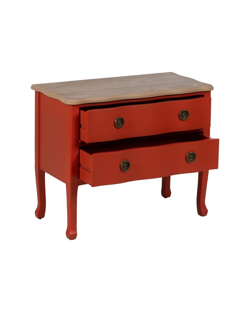 MESITA TERRACOTA MADERA 80 X 38 X 65,50 CM