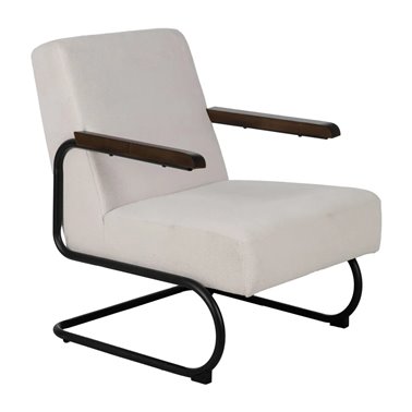 SILLÓN BEIGE METAL-TEJIDO...