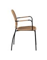 SILLA NATURAL PE-ACERO SALÓN 57 X 57 X 87 CM