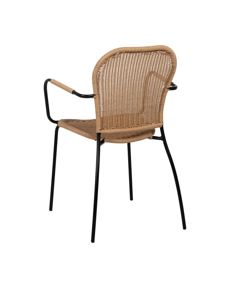 SILLA NATURAL PE-ACERO SALÓN 57 X 57 X 87 CM