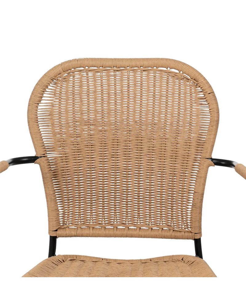 SILLA NATURAL PE-ACERO SALÓN 57 X 57 X 87 CM