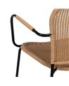 SILLA NATURAL PE-ACERO SALÓN 57 X 57 X 87 CM