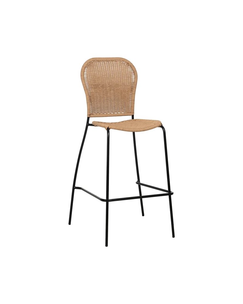 TABURETE NATURAL PE-ACERO SALÓN 59 X 59 X 116,50 CM