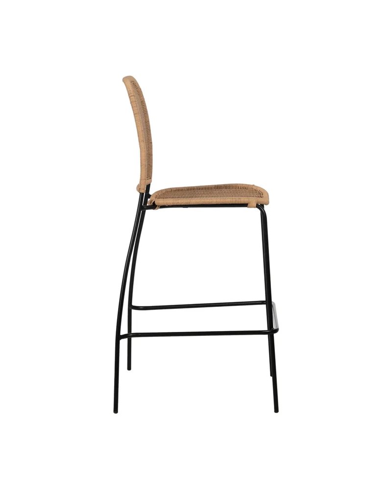 TABURETE NATURAL PE-ACERO SALÓN 59 X 59 X 116,50 CM