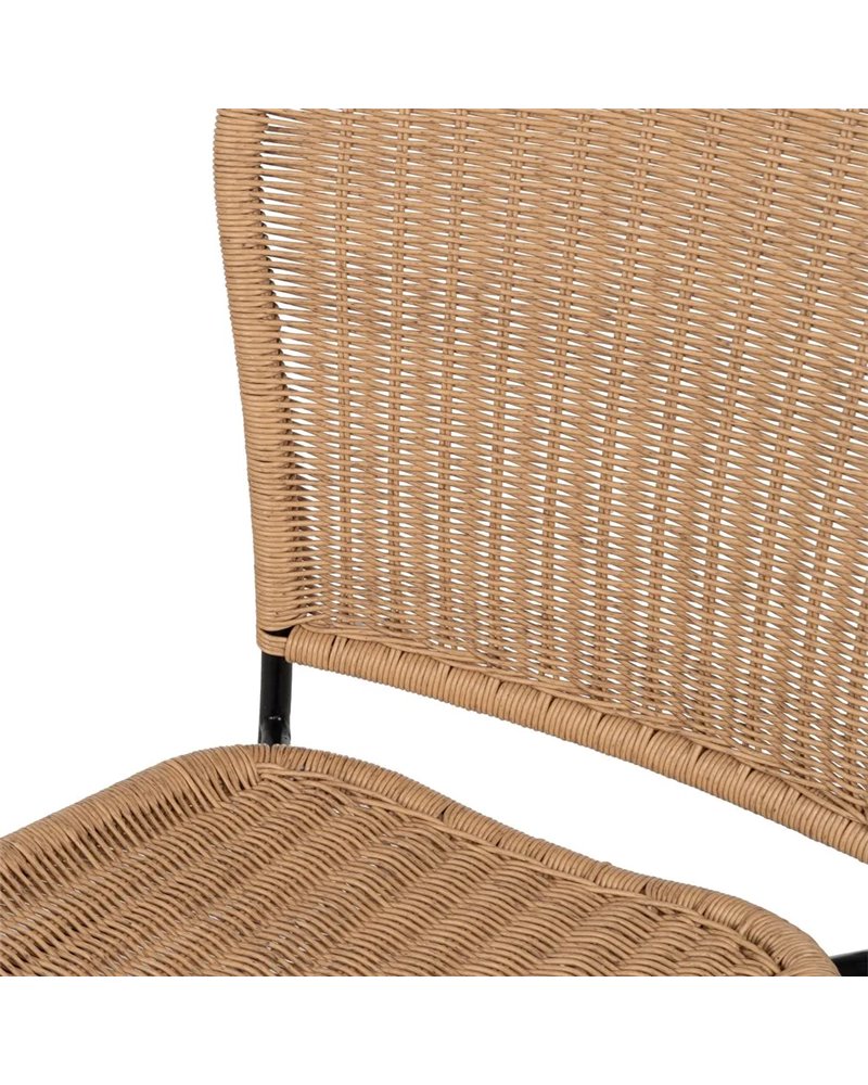 TABURETE NATURAL PE-ACERO SALÓN 59 X 59 X 116,50 CM