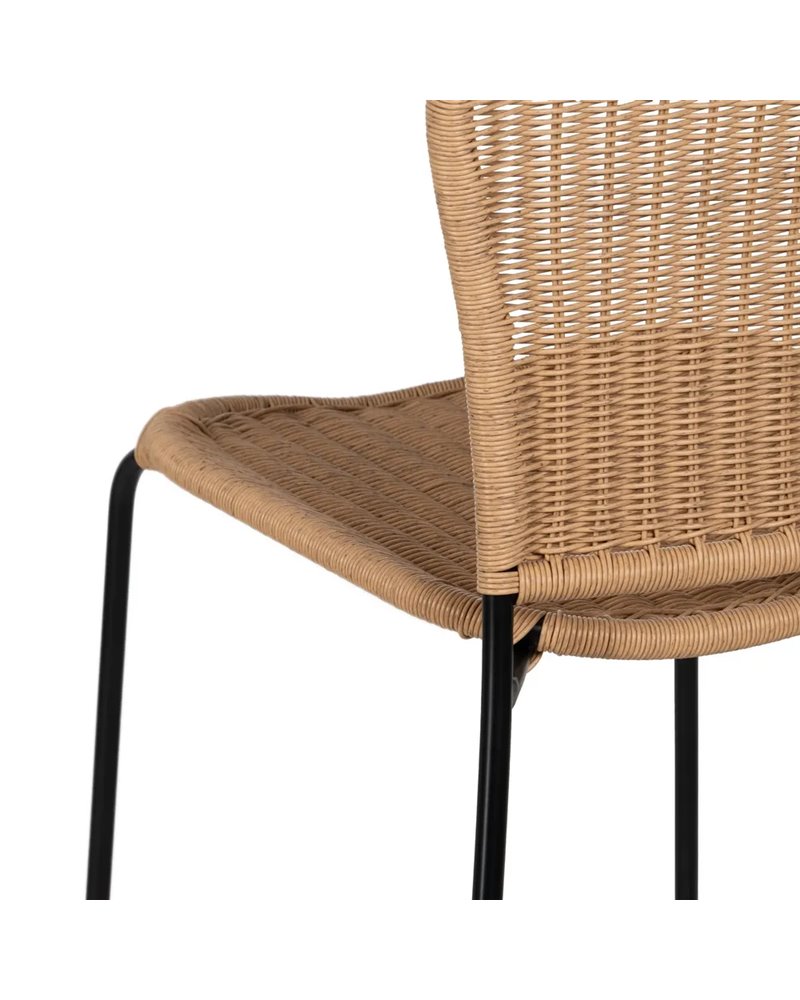 TABURETE NATURAL PE-ACERO SALÓN 59 X 59 X 116,50 CM