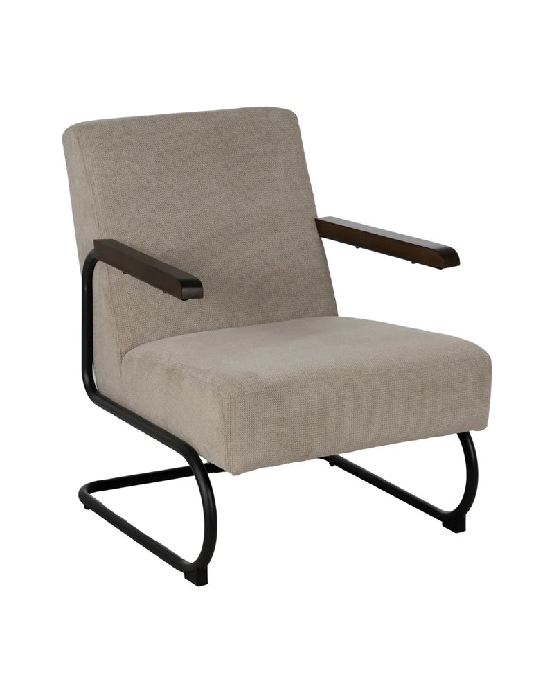 SILLÓN TAUPE METAL-TEJIDO 61 X 70 X 85 CM