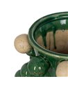 JARRÓN VERDE-BLANCO CERÁMICA 24,70 X 24,70 X 34 CM