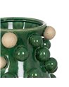 JARRÓN VERDE-BLANCO CERÁMICA 24,70 X 24,70 X 34 CM