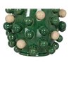 JARRÓN VERDE-BLANCO CERÁMICA 24,70 X 24,70 X 34 CM
