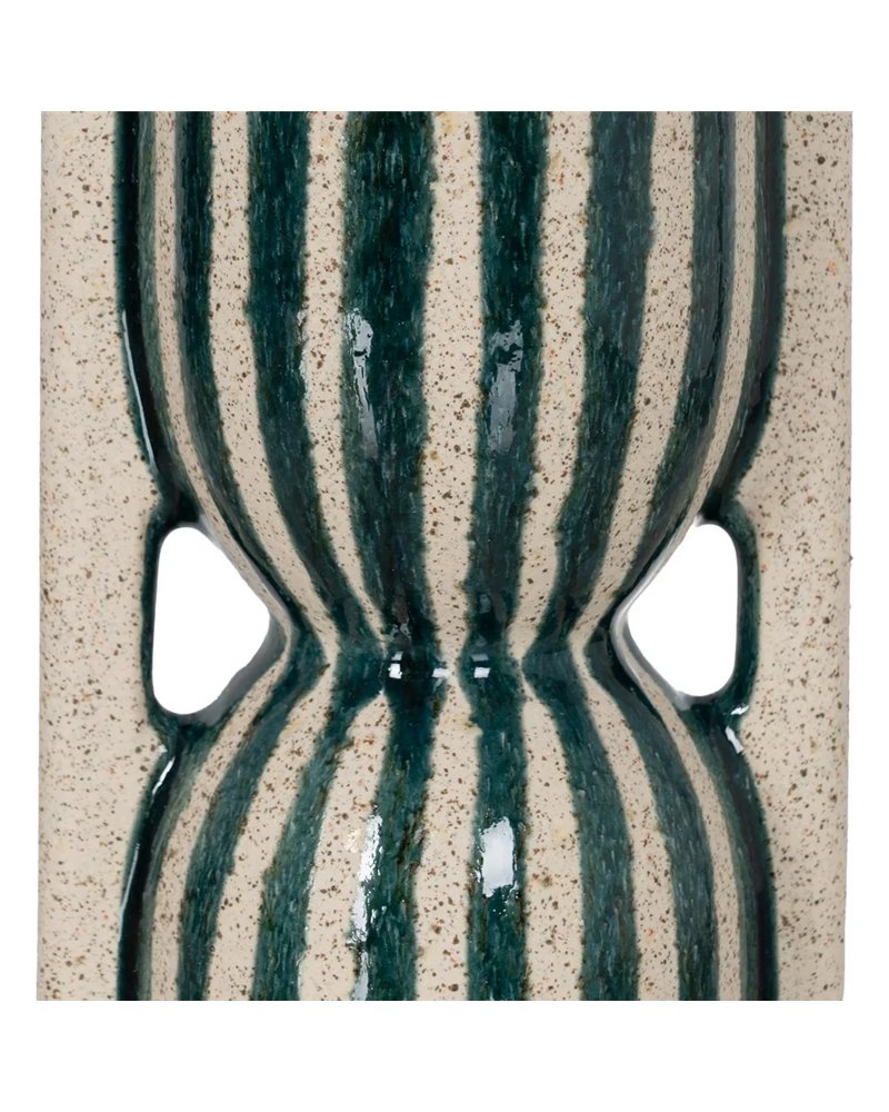 JARRÓN VERDE CERÁMICA 13,70 X 10,50 X 27 CM