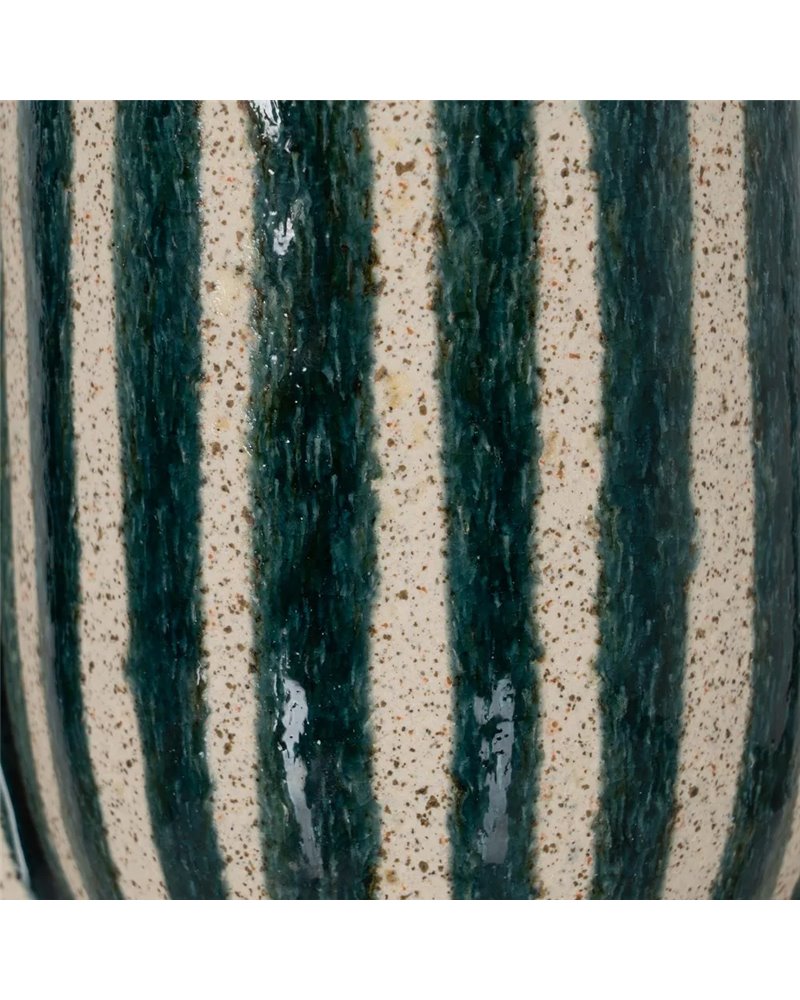 JARRÓN VERDE CERÁMICA 13,70 X 10,50 X 27 CM