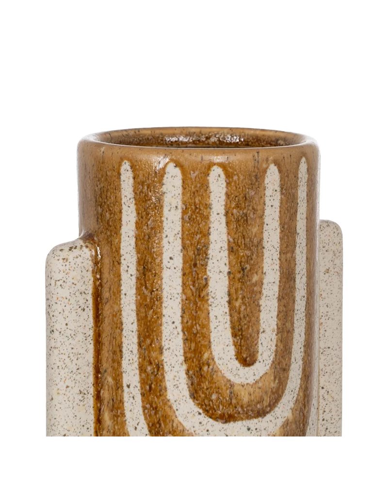 JARRÓN MARRÓN CERÁMICA 14,20 X 11 X 35 CM
