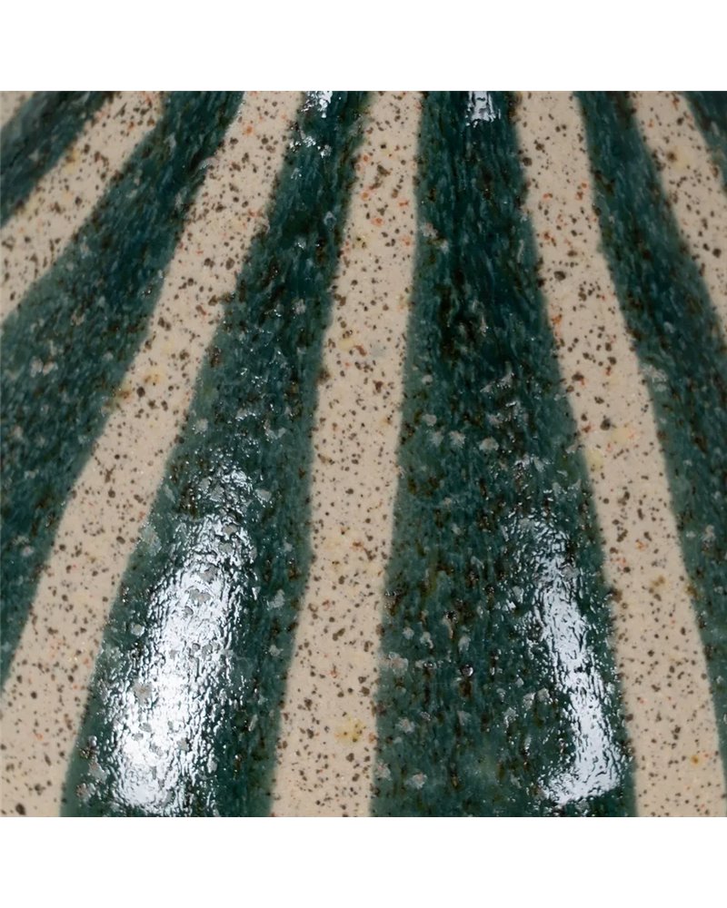 JARRÓN VERDE-BLANCO CERÁMICA 19,30 X 19,30 X 31,20 CM