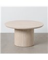 MESA CENTRO BEIGE PIEDRA MDF DECORACIÓN 70 X 70 X 38,50 CM