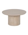 MESA CENTRO BEIGE PIEDRA MDF DECORACIÓN 70 X 70 X 38,50 CM