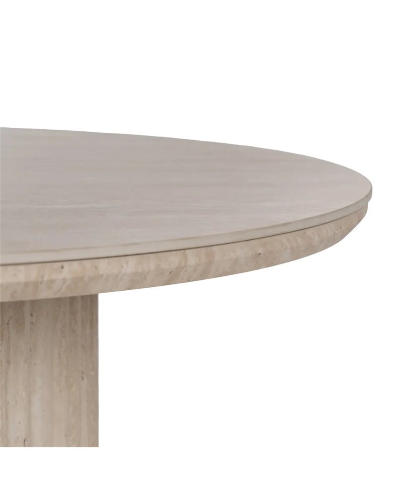 MESA CENTRO BEIGE PIEDRA MDF DECORACIÓN 70 X 70 X 38,50 CM