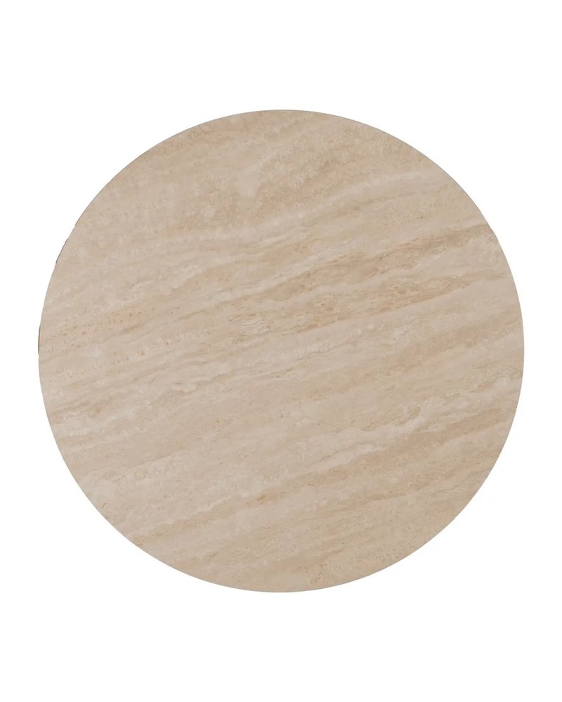 MESA CENTRO BEIGE PIEDRA MDF DECORACIÓN 70 X 70 X 38,50 CM