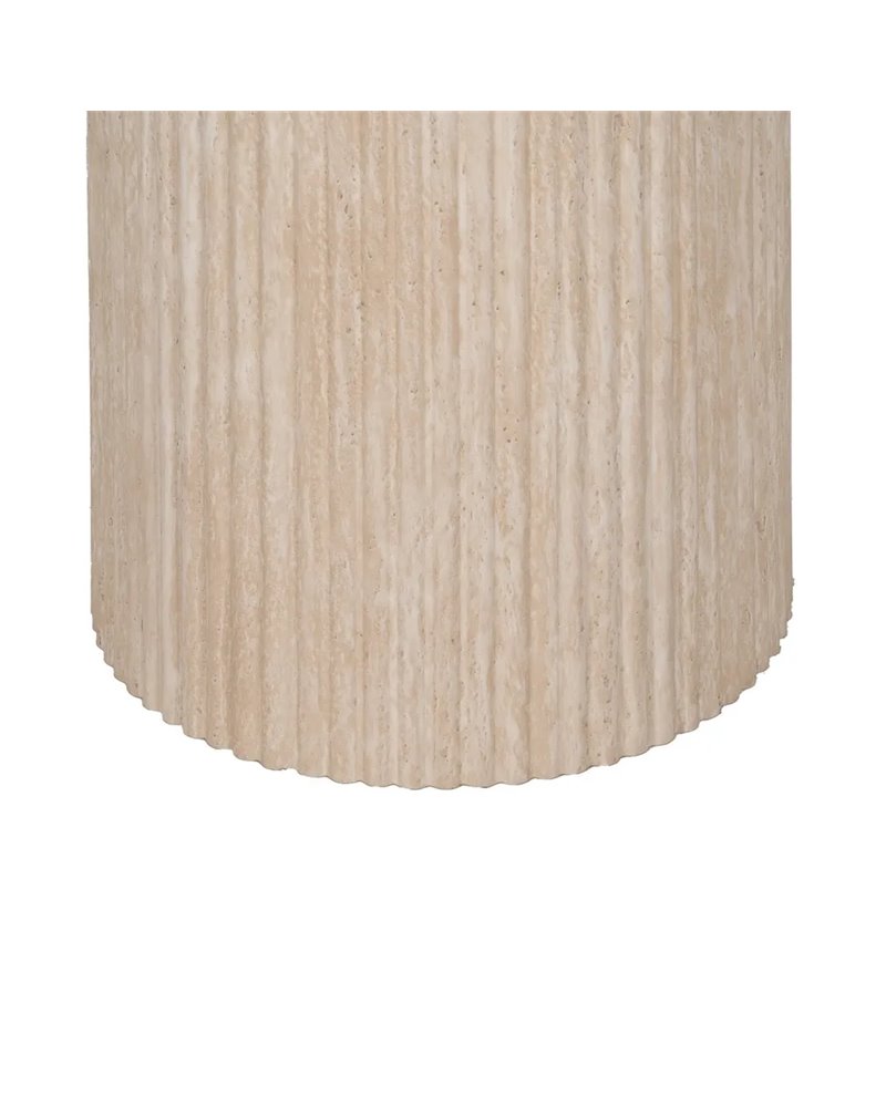 MESA COMEDOR BEIGE PIEDRA MDF DECORACIÓN 90 X 90 X 76 CM