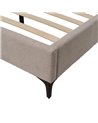 CAMA BEIGE TEJIDO DORMITORIO 163 X 215 X 93 CM
