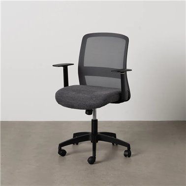 SILLA RUEDAS NEGRO TEJIDO OFICINA 62 X 56 X 85,50 CM