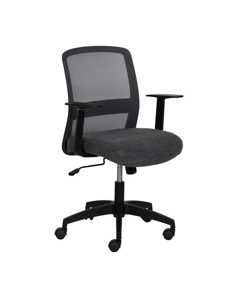 SILLA RUEDAS NEGRO TEJIDO OFICINA 62 X 56 X 85,50 CM
