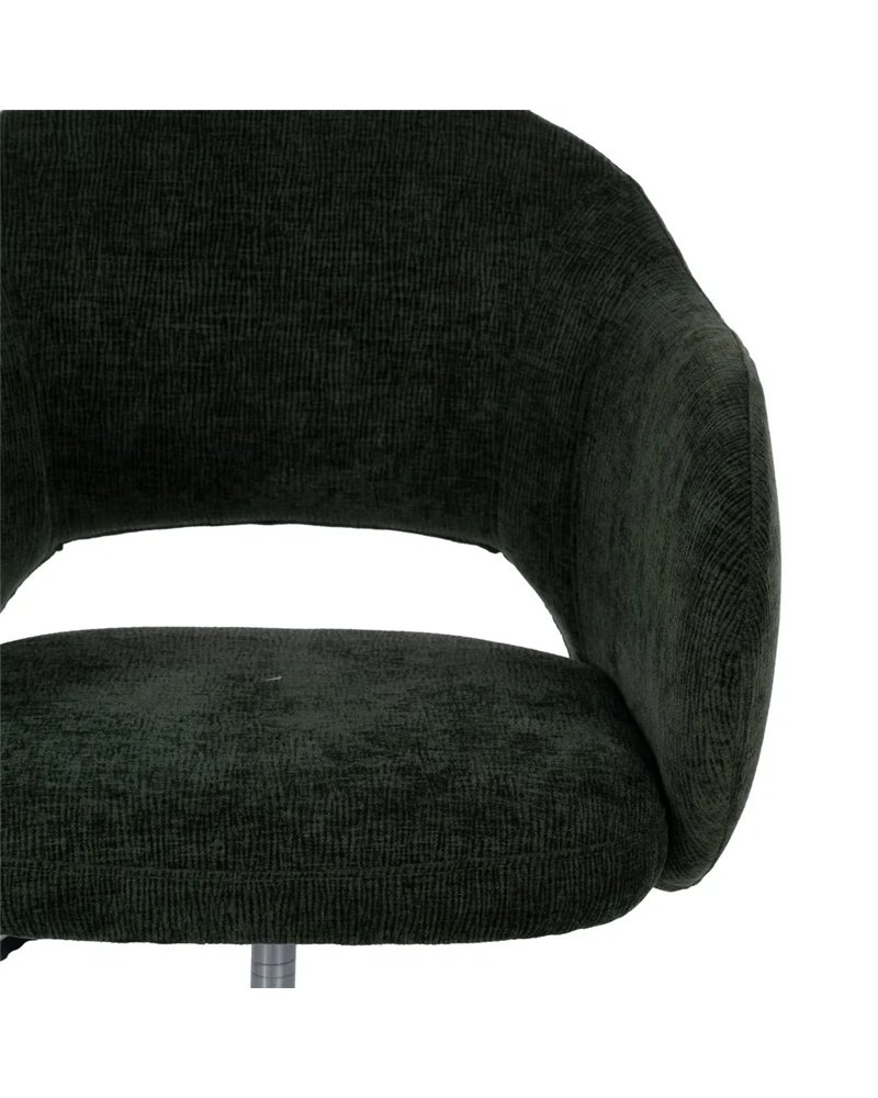 SILLA RUEDAS VERDE TEJIDO OFICINA 56 X 56 X 85 CM