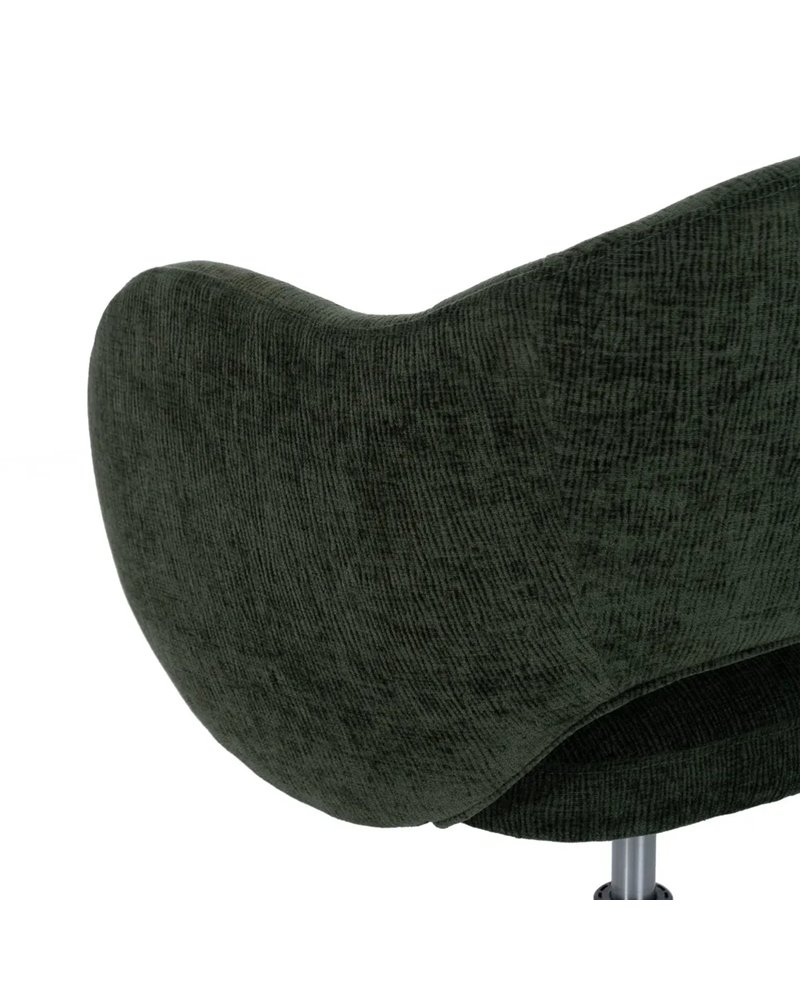 SILLA RUEDAS VERDE TEJIDO OFICINA 56 X 56 X 85 CM