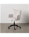 SILLA RUEDAS CREMA TEJIDO OFICINA 59 X 63 X 89 CM