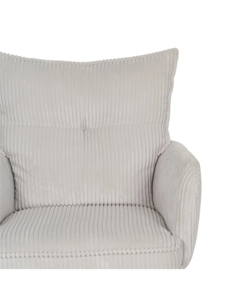 SILLA RUEDAS CREMA TEJIDO OFICINA 59 X 63 X 89 CM