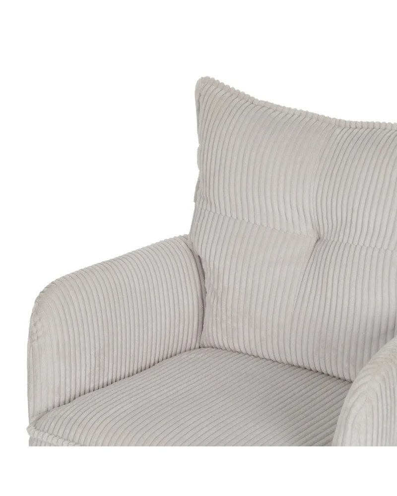 SILLA RUEDAS CREMA TEJIDO OFICINA 59 X 63 X 89 CM